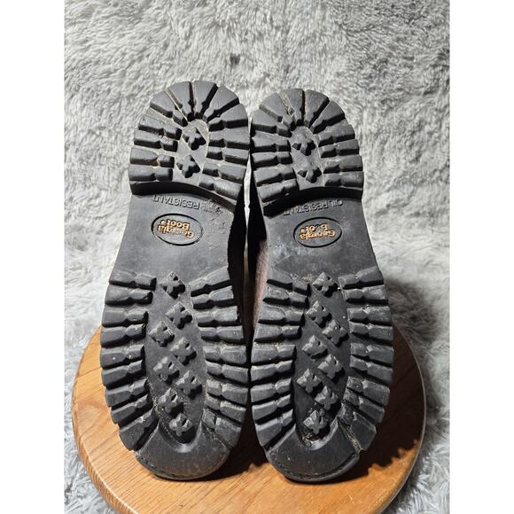 Mens Size 13M Waterproof Oil Resistant GEORGIA BOOT Work Boot Brown Lace Up - Picture 6 of 11